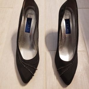 Black Heels with Rhinestones